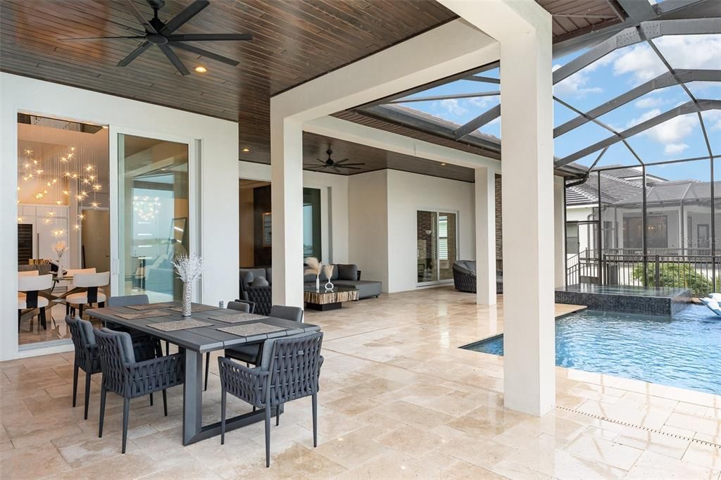 Dining room, Glass Ceilings, Interior, Pool, Recessed Lighting, Sun Room