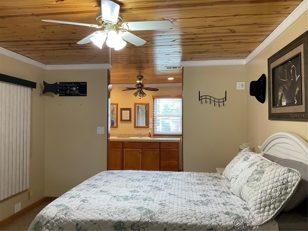 Bedroom, Interior, Recessed Lighting, Wooden Ceilings