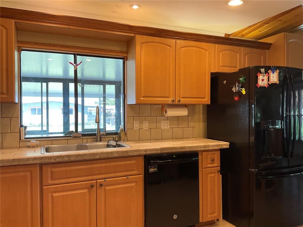 Interior, Kitchen, Recessed Lighting, Tile Countertops