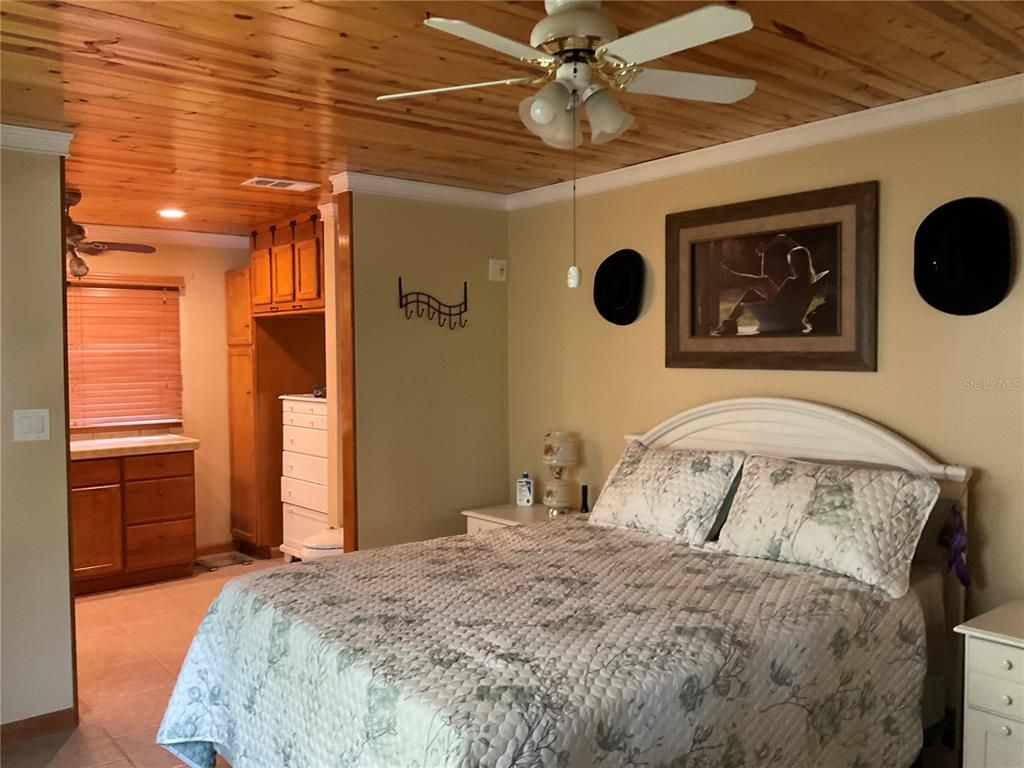 Bedroom, Interior, Recessed Lighting, Wooden Ceilings