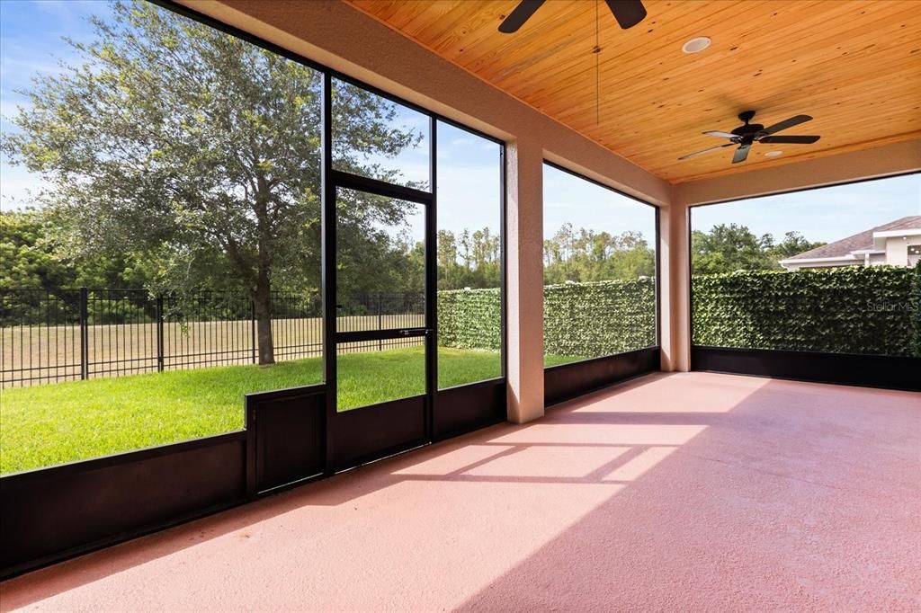 Empty room, Interior, Recessed Lighting, Sun Room, Wooden Ceilings