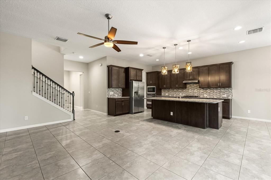 Interior, Kitchen, Pendant Lights, Recessed Lighting, Stainless Steel Appliances
