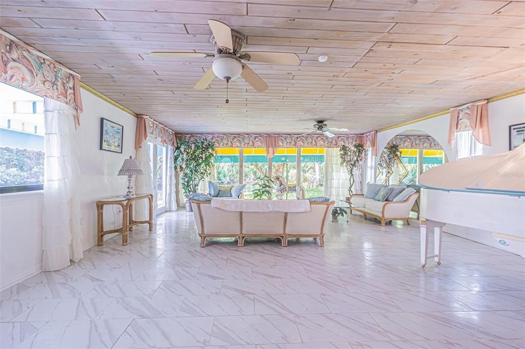 Interior, Living room, Marble, Wooden Ceilings