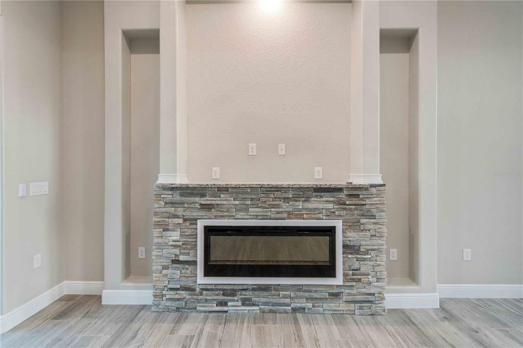 Fireplace, Interior, Wood Texture Flooring