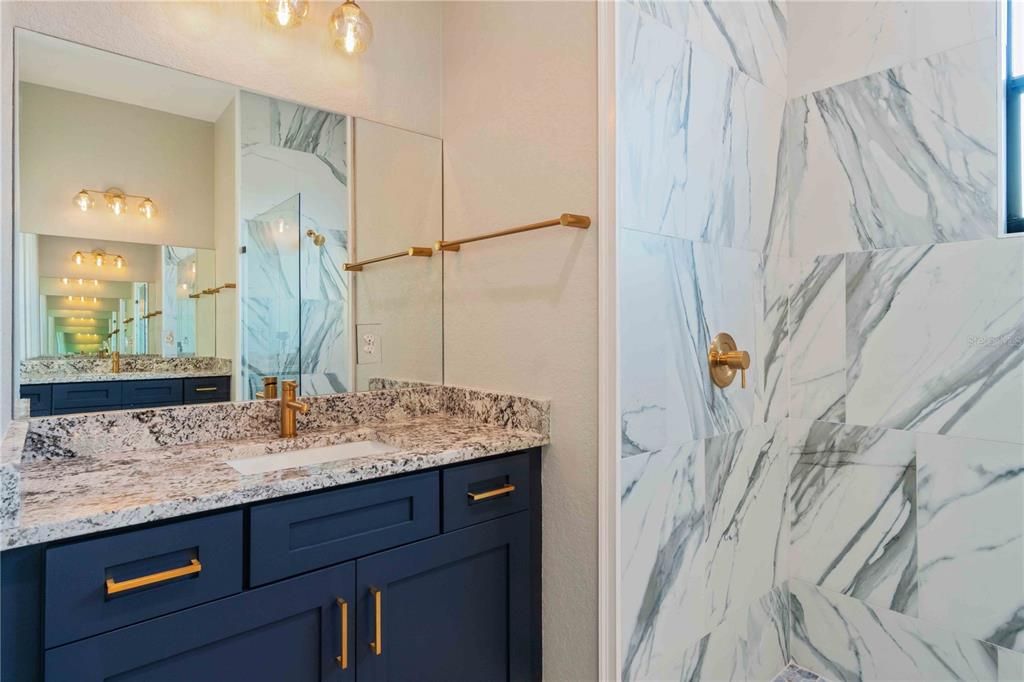 Bathroom, Interior, Marble Walls