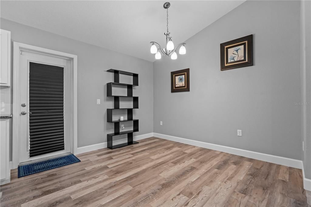 Empty room, Interior, Pendant Lights, Wood Texture Flooring