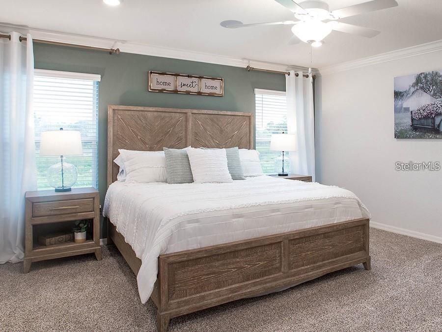Bedroom, Interior, Recessed Lighting