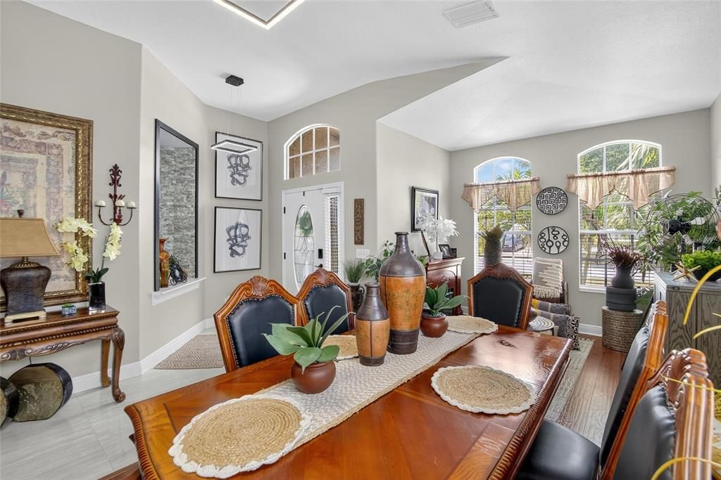 Dining room, Interior, Wood Texture Flooring