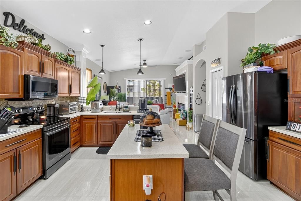 Interior, Kitchen, Pendant Lights, Recessed Lighting