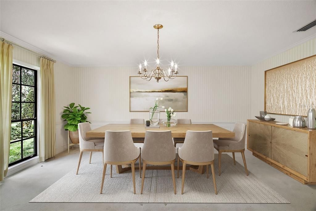 Chandelier, Dining room, Interior