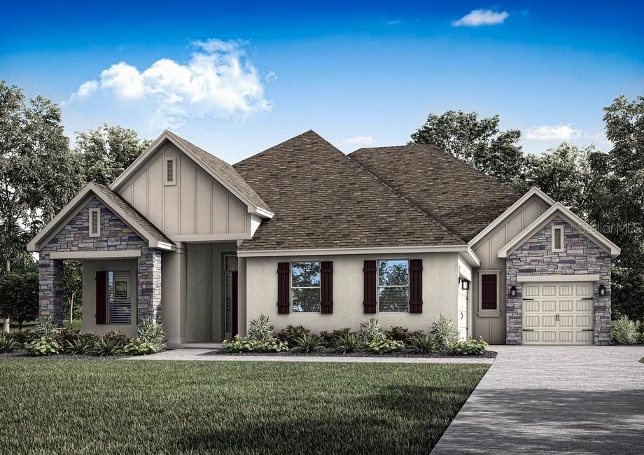 Attached, Exterior, Facade, Ranch