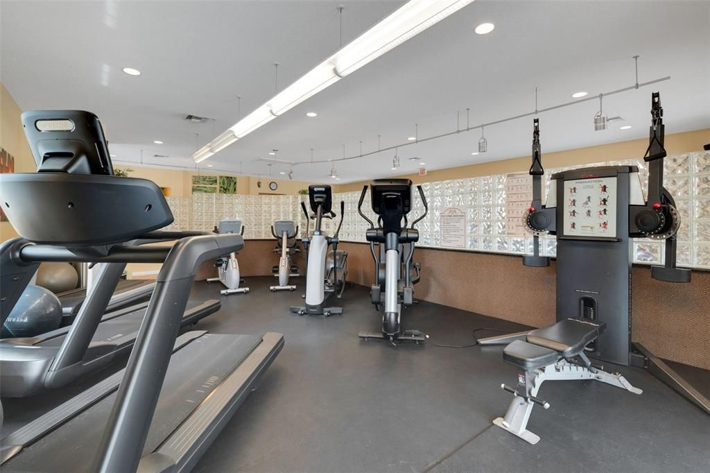 Fitness Equipment, Interior, Recessed Lighting