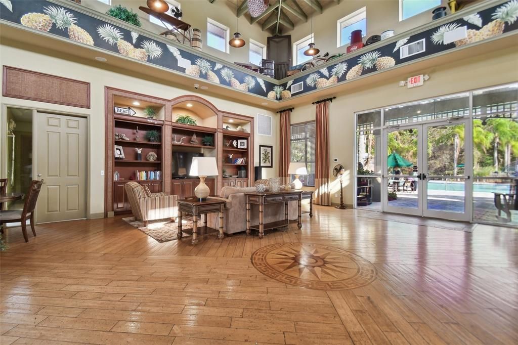 Home Office, Interior, Living room, Pendant Lights, Recessed Lighting, Wood Texture Flooring
