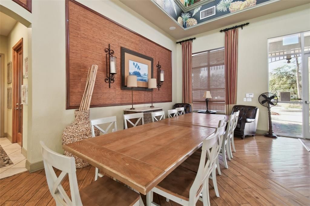 Dining room, Interior, Wood Texture Flooring