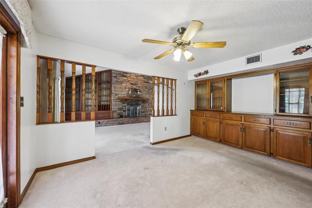 Empty room, Fireplace, Interior, Stone Walls