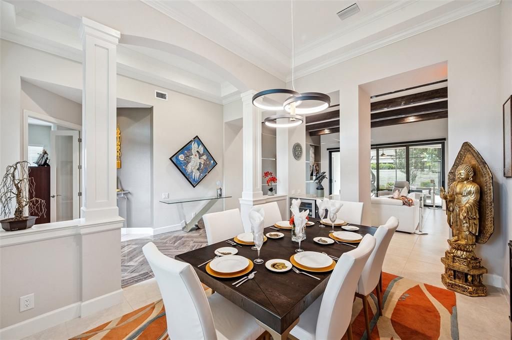 Dining room, Interior, Pendant Lights