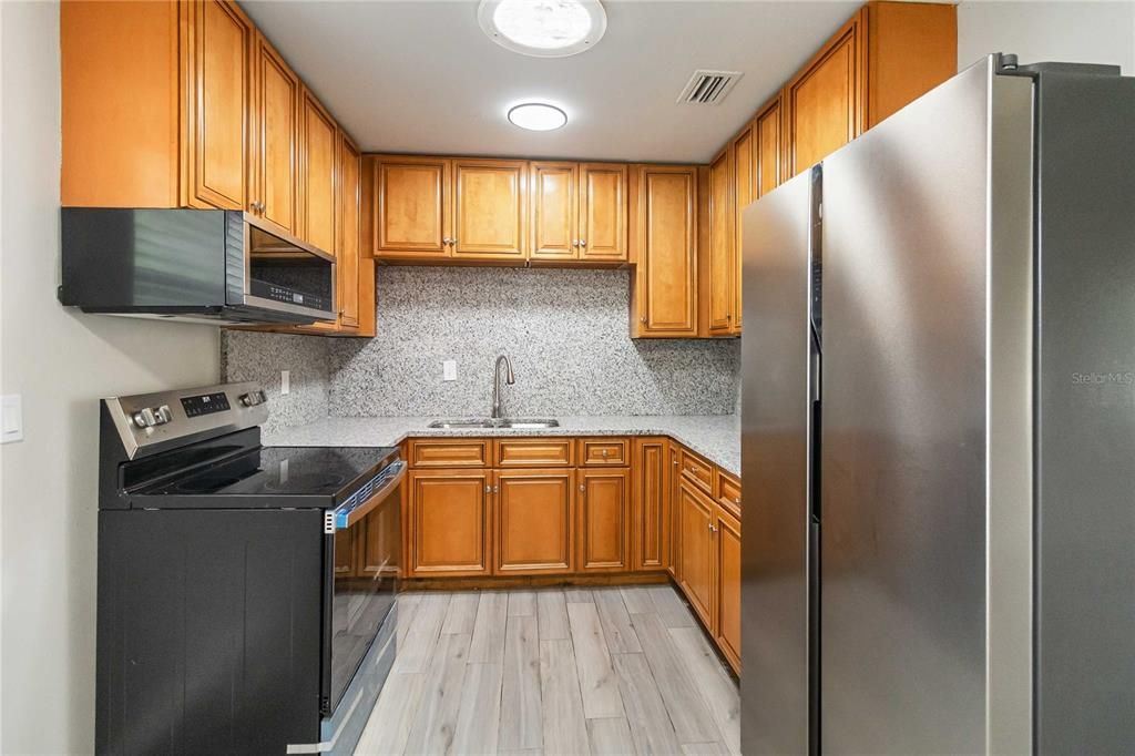 Interior, Kitchen, Wood Texture Flooring