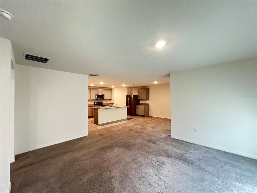 Empty room, Interior, Kitchen, Recessed Lighting