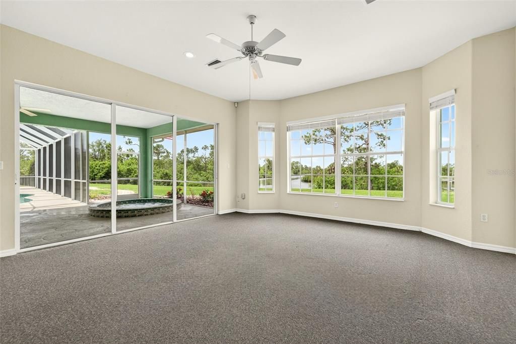 Empty room, Interior, Recessed Lighting, Sun Room