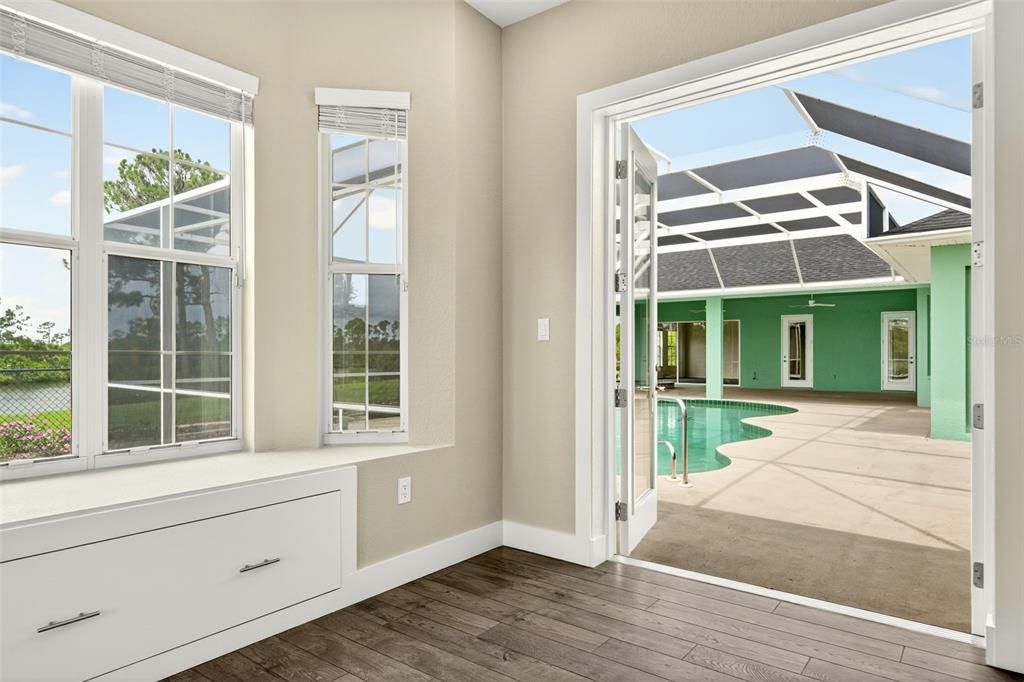 Interior, Sun Room, Wood Texture Flooring