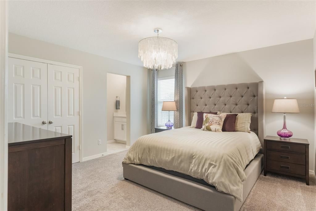 Bedroom, Chandelier, Interior