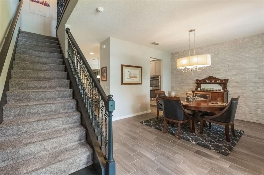 Chandelier, Dining room, Interior, Pendant Lights, Wood Texture Flooring