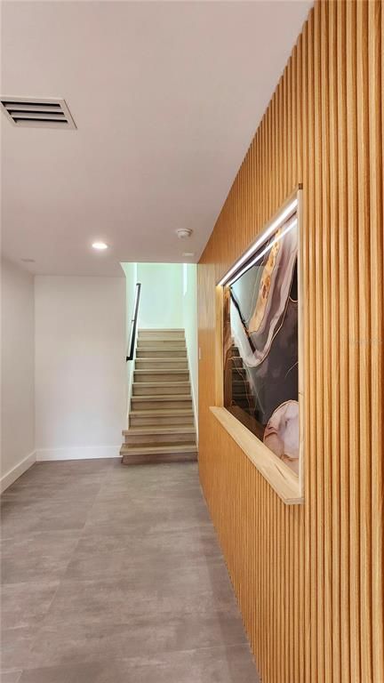 Interior, Recessed Lighting, Wooden Walls