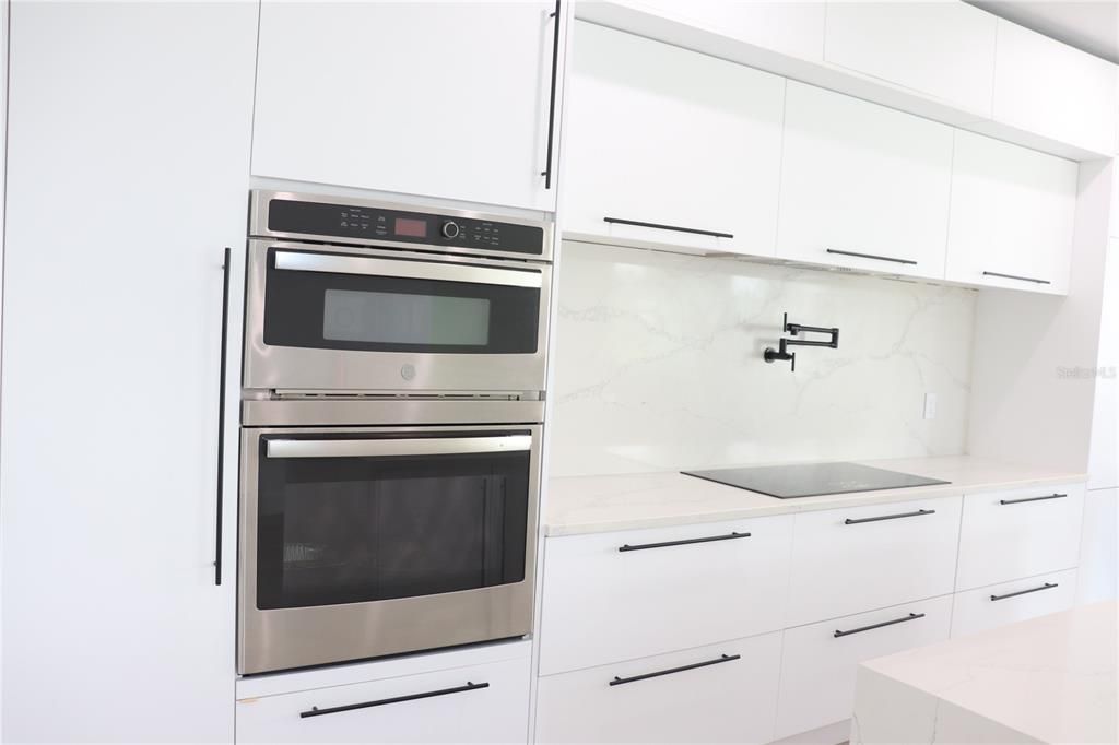 Interior, Kitchen, Marble Walls, Stainless Steel Appliances