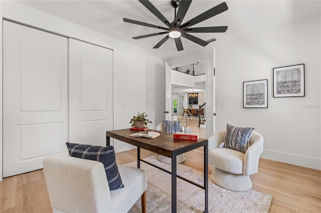 Home Office, Interior, Wood Texture Flooring