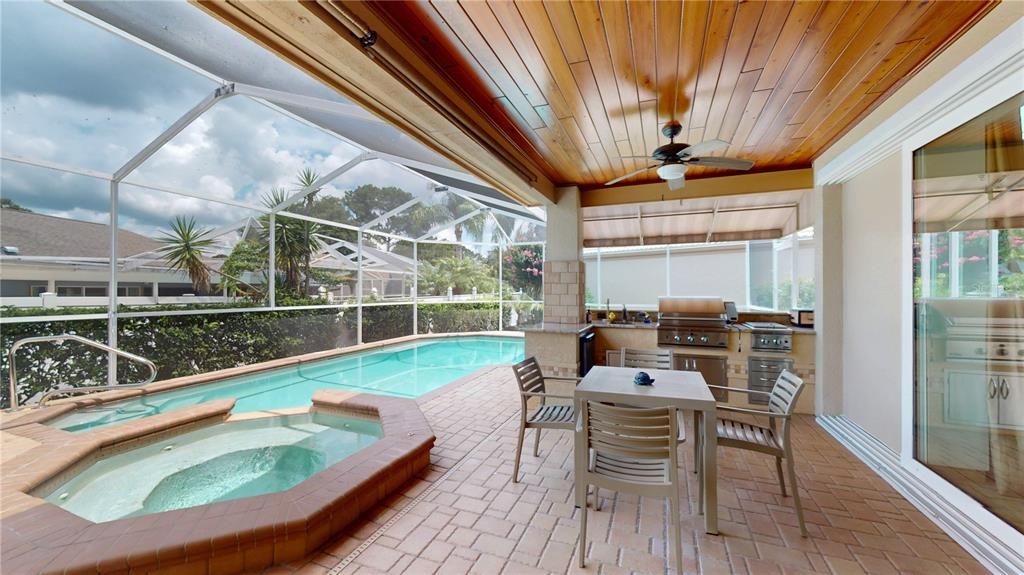 Dining room, Glass Ceilings, Interior, Pool, Sun Room, Wooden Ceilings