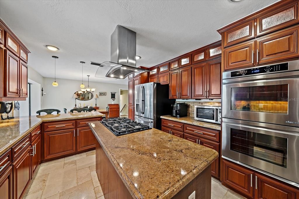 Chandelier, Interior, Kitchen, Pendant Lights, Recessed Lighting, Stainless Steel Appliances