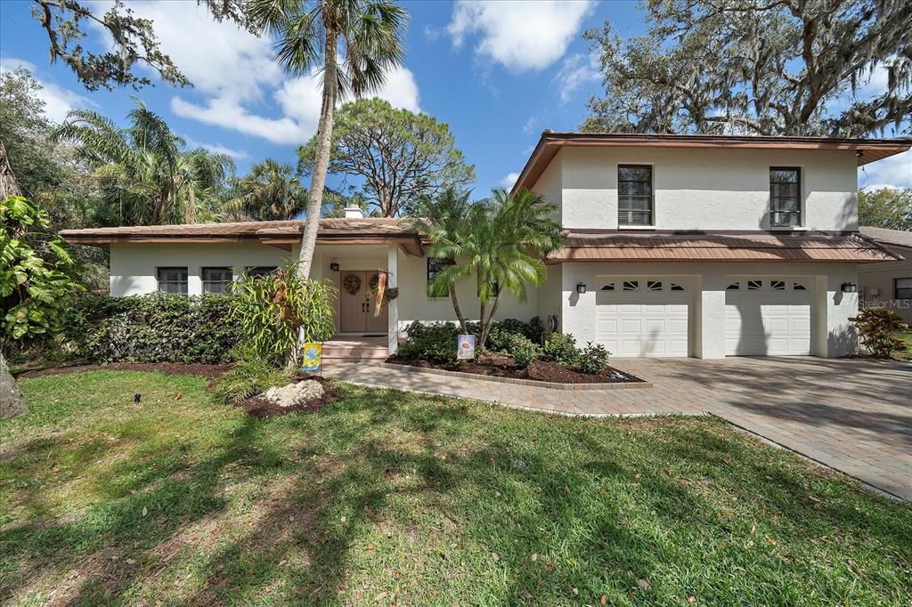 Attached, Backyard, Exterior, Facade, Mediterranean