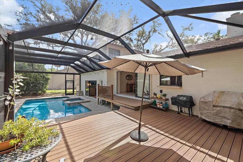 Glass Ceilings, Interior, Pool, Sun Room, Wood Texture Flooring