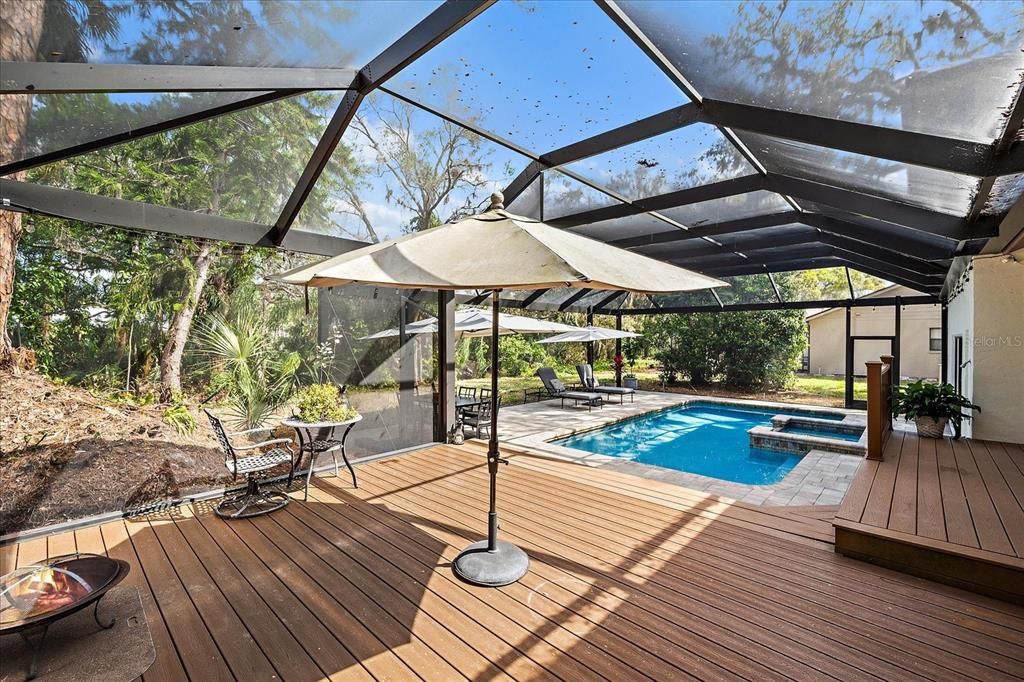 Glass Ceilings, Interior, Pool, Sun Room, Wood Texture Flooring