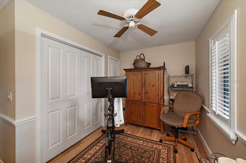 Fitness Equipment, Home Office, Interior, Wood Texture Flooring