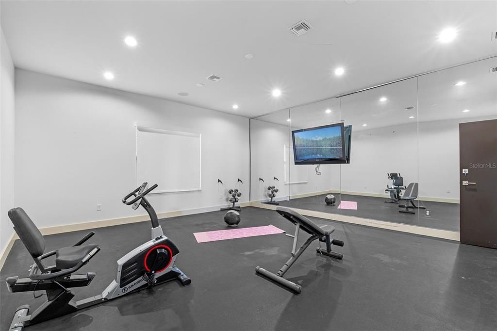 Fitness Equipment, Interior, Recessed Lighting