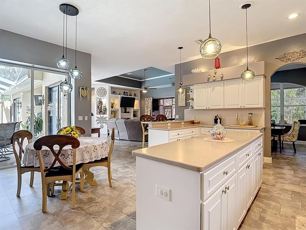 Dining room, Interior, Kitchen, Living room, Pendant Lights, Recessed Lighting