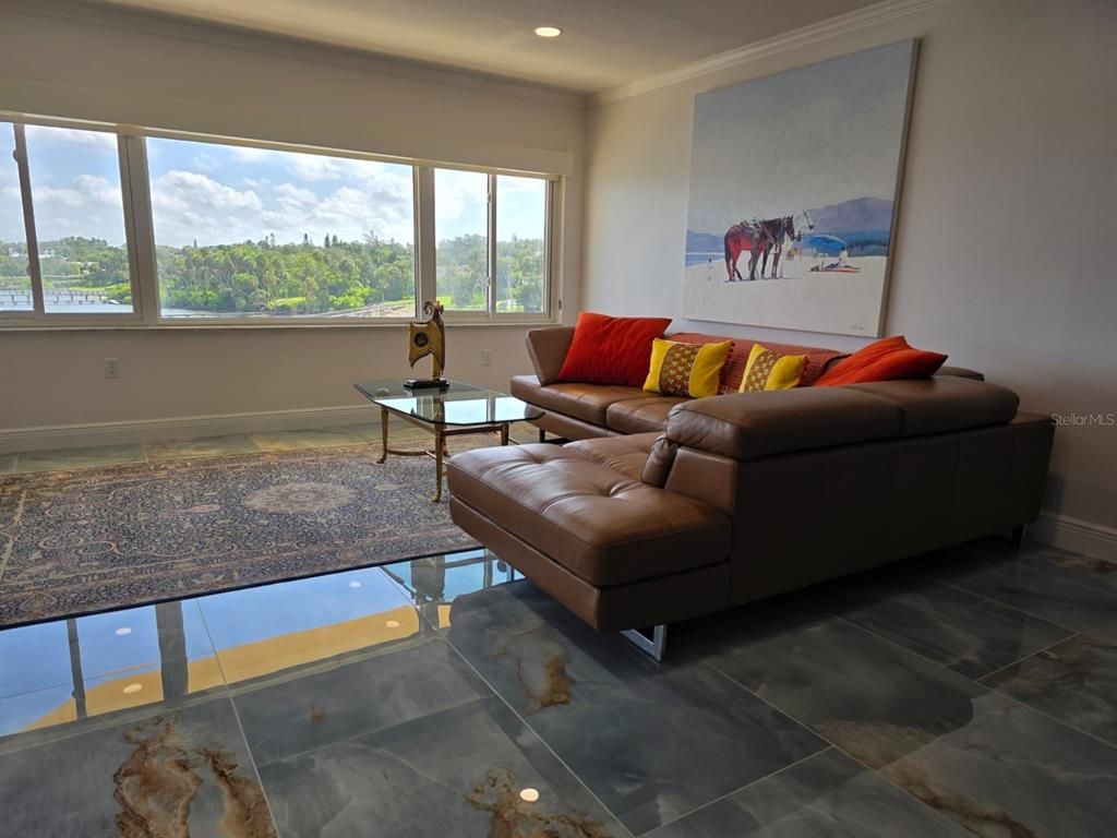 Interior, Living room, Recessed Lighting