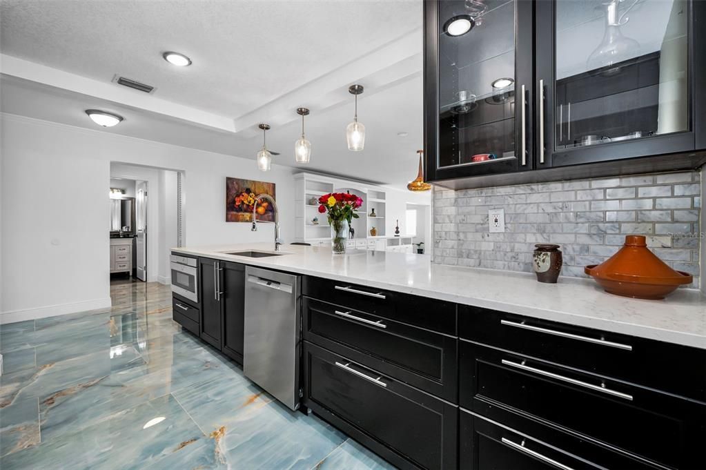 Interior, Kitchen, Pendant Lights, Recessed Lighting, Stainless Steel Appliances