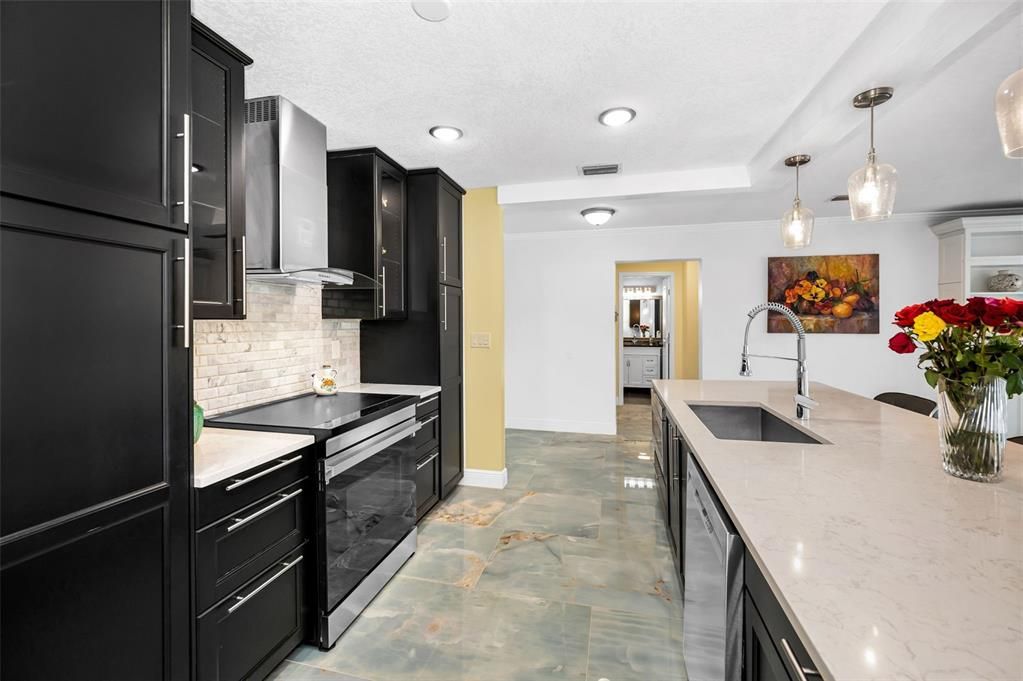 Interior, Kitchen, Pendant Lights, Recessed Lighting