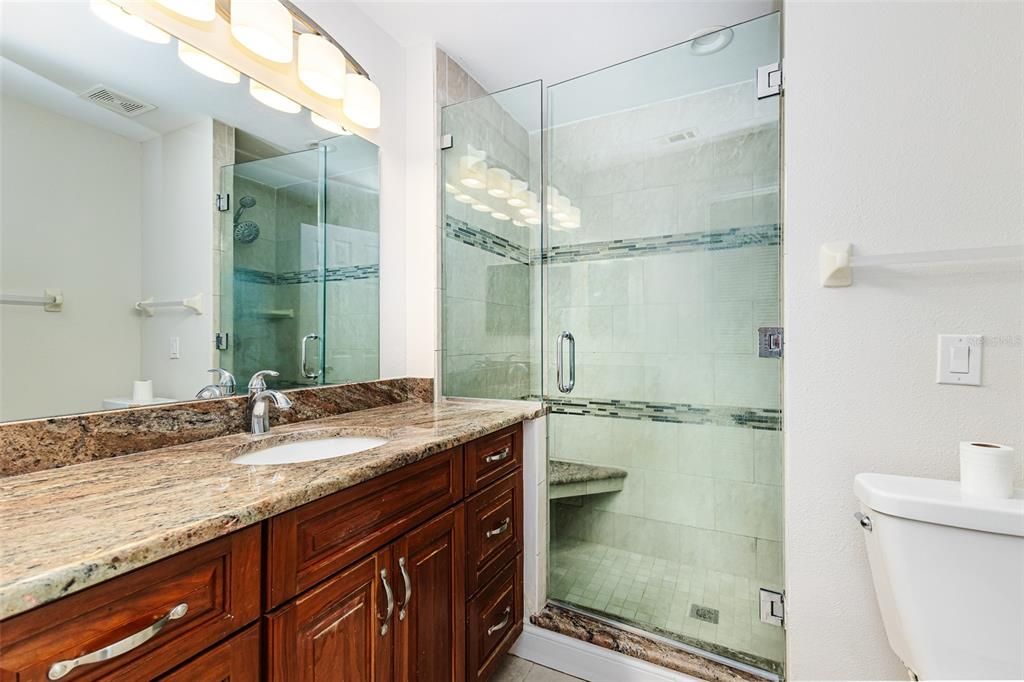 Bathroom, Dual Sink Vanities, Glass Shower, Interior