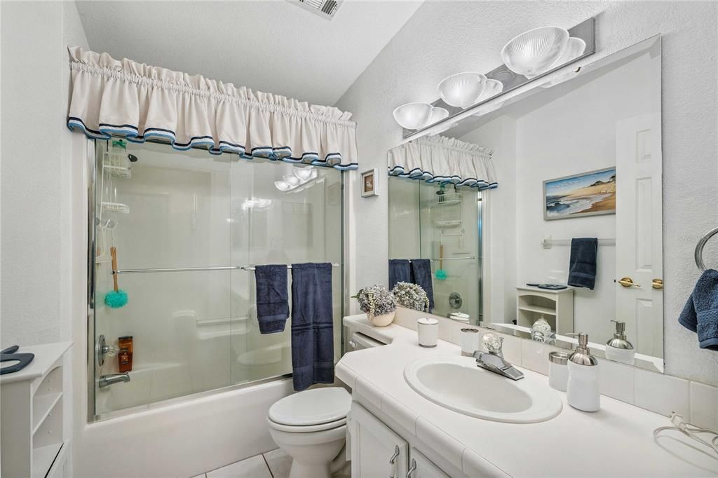 Bathroom, Glass Shower, Interior, Tile Countertops
