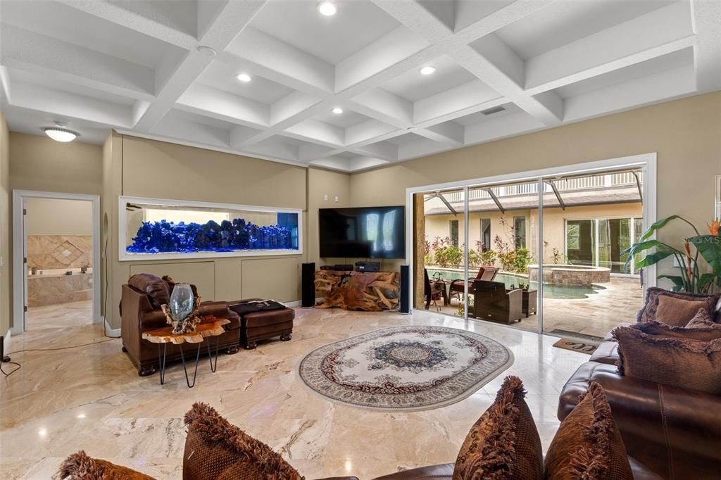 Interior, Living room, Recessed Lighting