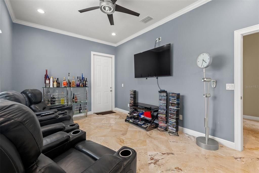 Home Theatre Room, Interior, Recessed Lighting, Theatre Room