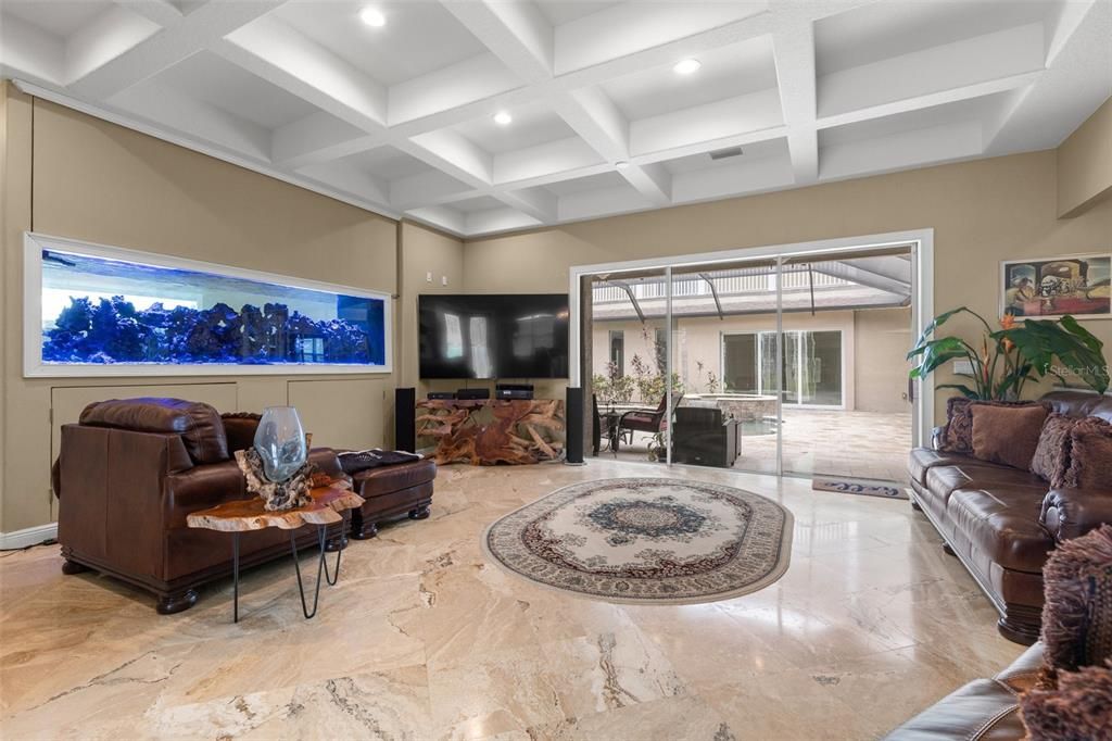 Interior, Living room, Recessed Lighting