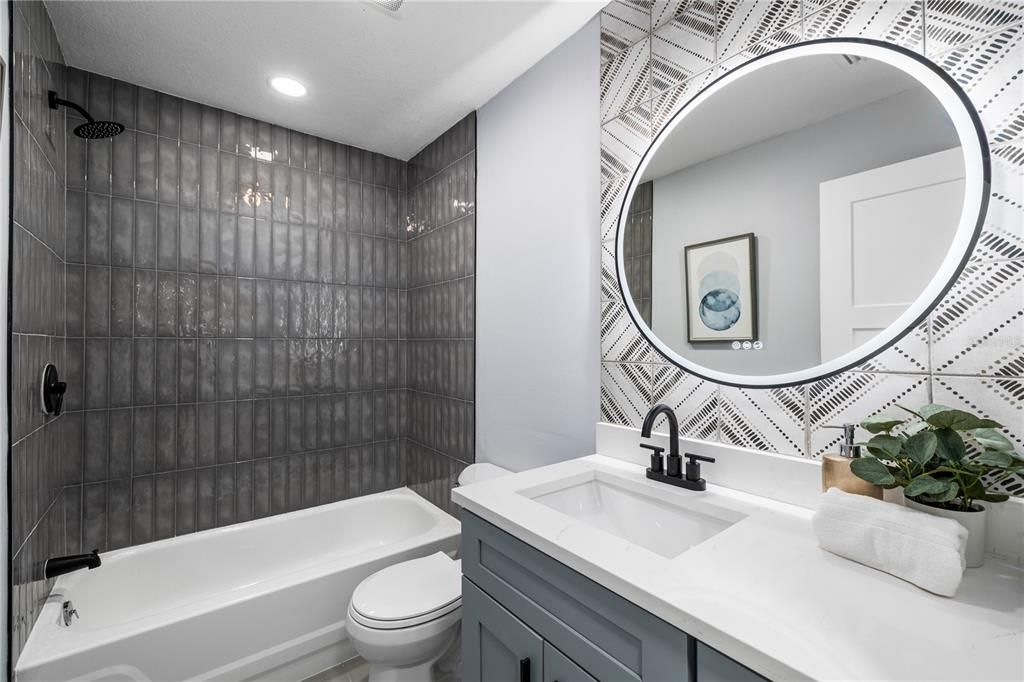 Bathroom, Interior, Recessed Lighting