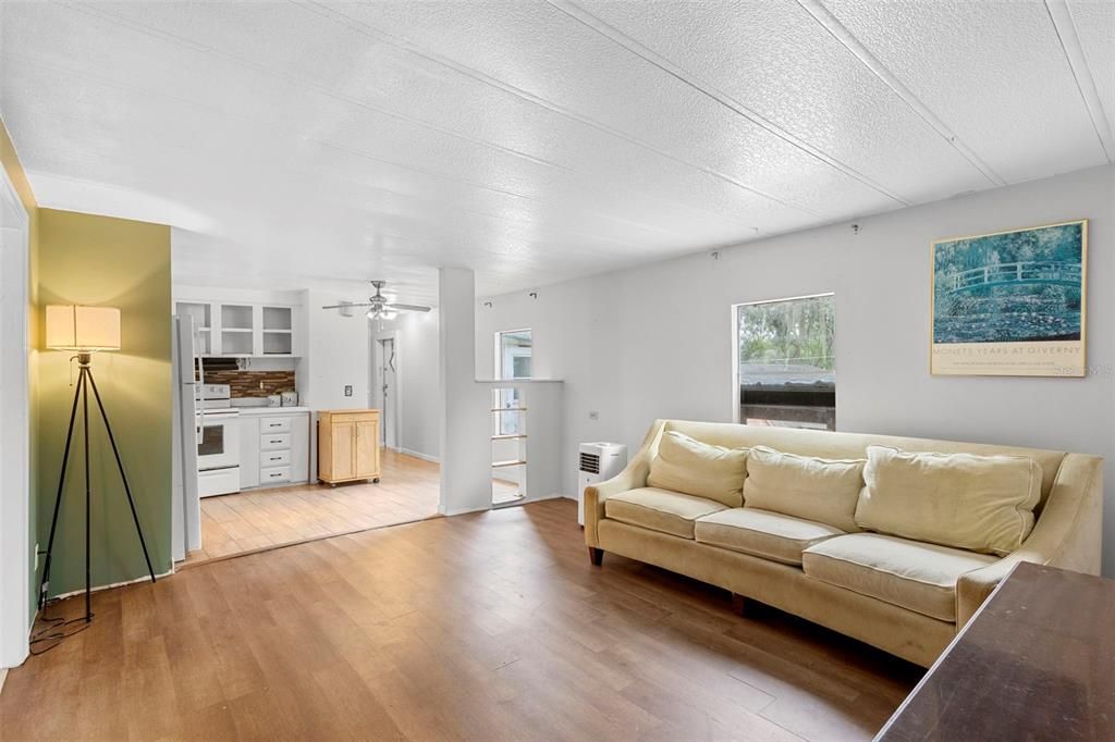 Interior, Kitchen, Living room, Wood Texture Flooring