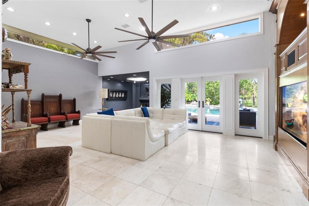 Interior, Living room, Recessed Lighting