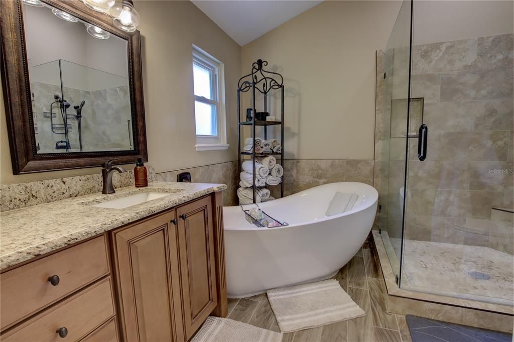 Bathroom, Free Standing Baths, Glass Shower, Interior