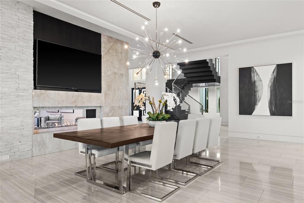 Dining room, Interior, Pendant Lights